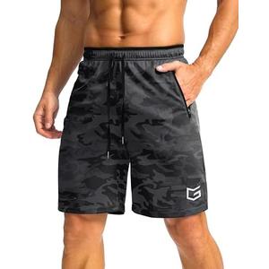 G Gradual Men's Gym Shorts wtih Zipper Pocket 9" Athletic Basketball Mesh Shorts for Men Workout Quick Dry Lightiweight 3XL