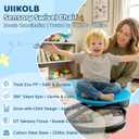 Spinning Chair for Autistic Kids - Sensory Swivel Seat with 220 lbs Weight Capacity & Non-Slip Base, Improves Balance & Coordination, Sit and Spin Sensory Toy for ADHD/Autism, Ages 3+ (Blue), 20 inches x 21.6 inches x 11 inches