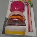 Boon Snug Straw Universal Silicone Straw Lids - Multi (3pk), Pink
