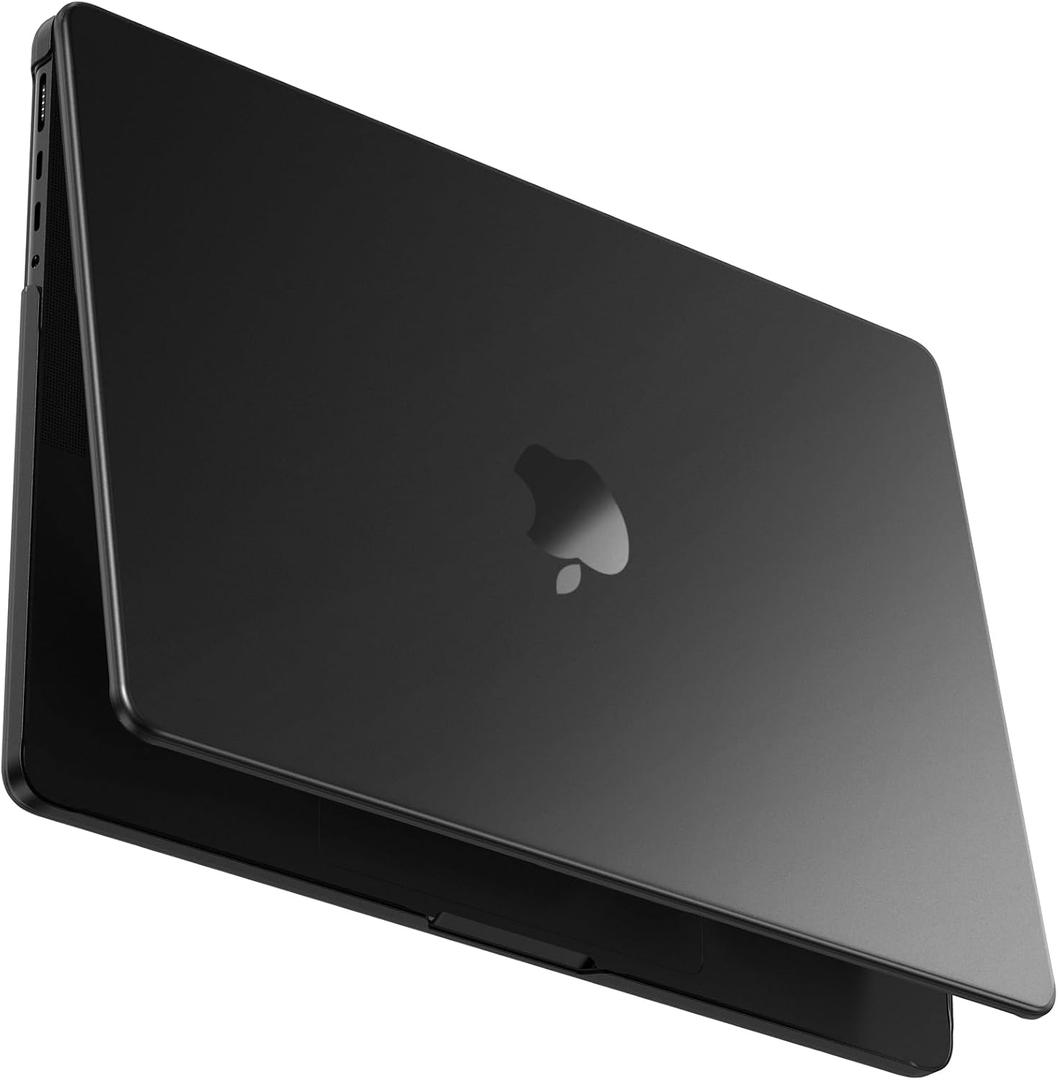 BlueSwan Matte Case for MacBook Pro 14 M5 2025 2024-2021 M4 M3 M2 M1 Pro/Max, Compatible A3434 A3401 A3112 A2992 A2918 A2779 A2442, Hard Shell Protective Cover, Space Black Clear