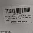 RIZZARI Large Water Dispenser for Dogs: 8L Gravity White Automatic Stainless Steel Waterer - 100% BPA Free - Raised Pet Feeder for Pet Dogs Indoor/Outdoor (Pearl)