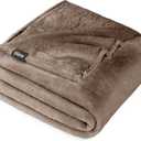 Bare Home Fleece Blanket - Full/Queen - Ultra-Soft Lightweight for Bed, Sofa, and Couch - Luxury Microplush - Cozy Warm Blanket (Full/Queen, Taupe)