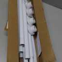 2 Pack Adjustable Tension Curtain Rods 32 to 64 Inches, Stainless Steel Shower Curtain Rods Spring Tension, No Drilling 7/8" Tension Rods for Window, Bathroom, Doorway, Room Divider, White