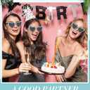 Kanayu 6 Pairs Heart Rhinestone Sunglasses Women Sunglasses for Bride, Bridesmaid, Wedding, Bachelorette Party(Black)