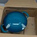 Martha Stewart Gatwick 7-Quart Enamel Cast Iron Dutch Oven  Emerald Ombre with Gold Knob  Durable Heavy-Duty Dutch Oven for Slow Cooking, Braising & Baking