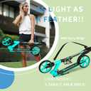 2-Wheel Foldable Kick Scooter for Kids, Teens & Adults Adjustable Handlebar, Smooth ABEC-7 Bearings, LED Wheels Option, Up to 220 lbs Max Load, Outdoor & School Commute Scooter, Gift for Boys&Girls