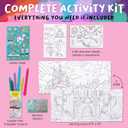Creativity for Kids Wonder Worlds 3D Coloring Book: Fairy Tale - Unicorn and Princess Kids Coloring Art Set, Boys and Girls Gifts (Ages 5+) (1 Kit)