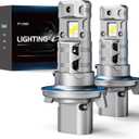 FRANXI H13/9008 Bulbs Fog Light Hi/Low Beam, 16000 LM Super Bright 6000K Cool White, 1:1 Size Design, IP67 Waterproof Plug and Play, Pack of 2