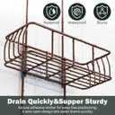 Epicano Shower Caddy Hanging, Anti-Swing Over Head Shower Caddy Rustproof with hooks for Towels, Sponge and more, Bronze