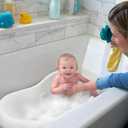 Fisher-Price Baby to Toddler Bath 4-in-1 Sling 'N Seat Tub with Removable Infant Support and 2 Toys, Pacific Pebble