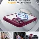 Miracase for iPhone 16 Pro Max Case 6.9'', [Bubble Free] Full-Body Bumper Phone case with Built-in Full Glass Screen &Lens Protector,Compatible with MagSafe,Drop Proof 16 Pro Max Cover,Plum | 6.9'', Bubble Free, Full-Body Bumper, Lens Protector