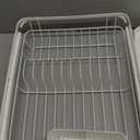 Large Dish Drying Rack with Drain Board, 39.5x30.5cm Kitchen Dish Rack Space Saving Dish Drainer for Kitchen Counter, Iron Frame & PP Tray for Kitchen Organization (Small)