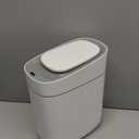 ELPHECO Bathroom Motion Sensor can 2.5 Gallon Automatic Garbage Can, 9.5L Slim Plastic Smart Bin with Lid Bathroom Decor, Sensor Garbage can for Bedroom, Kitchen, Office, White