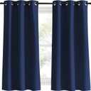 NICETOWN Navy Blackout Curtains & Drapes, 1 Pair, W34 x L60, Window Treatment Energy Saving Thermal Insulated Room Darkening Solid Grommet Panels for Living Room