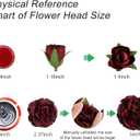 Artificial Peonies Silk Flowers, Burgundy Faux Peony Bouquet 4 Bundles Florals Arrangements for Farmhouse Home Boho Wedding Table Centerpiece, Fake Plastic Flowers Bulk for Vase Decoration (Burgundy)