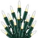 TW SHINE Warm White Christmas Lights Outdoor, 20FT 50 Count Incandescent Christmas Light Indoor, Waterproof Christmas Tree String Lights for Xmas Decorations