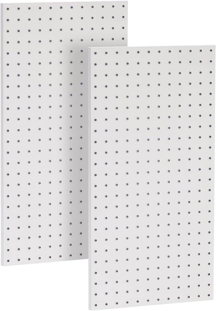 Ultrawall 2 Pcs Metal Pegboard Wall Panels, Peg Boards for Garage Tool Storage (Gray)