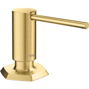 hansgrohe3-inch Bath and Kitchen Sink Soap Dispenser Transitional in Brushed Gold Optic, 04857250