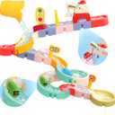Toddler Bath Toys for Kids Ages 4-8 3-5 with Magnetic Car Bath Toys Mold Free & DIY Slides Tracks Shower Bathtub Toys Christmas Birthday Gifts for Kids 2-4 5 6 7 8 Year Old Boys Girls (38 PCS)