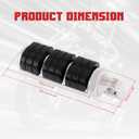 INNOGLOW Motorcycle Foot Pegs Footrest Aluminum Black Rubbe Anti Vibration Footpegs Male Mount Pegs for Harley Davidson H-D 8000 8002