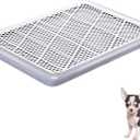 Mifoci Dog Training Pad Holder with Mesh Tray Non-Slip Leak Proof Puppy Potty Tray for Small Medium Large Dogs Pee Pad Holder Easy Clean Indoor Bathroom(19.69 x 14.17 Inch)