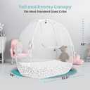 Crib Tent, Crib Net to Keep Baby in, Stop Baby from Climbing Out of Crib, Breathable Pop Up Crib Tent Cover with Auto-Lock Zipper, Easy Install Fits Standard Cribs