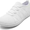 Barefoot Shoes for Womens Minimalist Fashion Sneaker Lightweight Wide Toe Box Zero-Drop Sole Tennis Walking Running Wokout Hike Shoes (6.5, White)