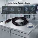 FT232RL USB to DB15 15-Pin Male Serial Cable, 1.8m for YOKOGAWA Servo Drives, RS232 Communication and PC Programming Cable