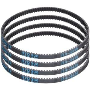 uxcell 4pcs HTD-3M Rubber Timing Belt 102 Teeth, 306mm Pitch Length x 6mm Width x 2.4mm Height, Closed Loop Pulley Timing Belt