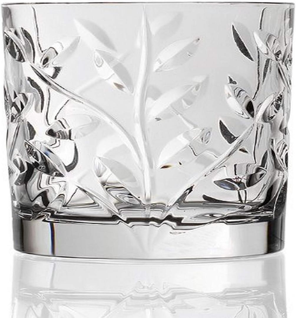 Lorenzo Rcr Crystal Laurus Double Old Fashion Glass, Set of 6