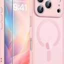 FNTCASE for iPhone 17 Pro-Max Case: [Compatible with Magsafe] Translucent Matte Cases with [Full Camera Protection] [Screen Protector] Military Grade Shockproof Protective Phone Cover - Light Pink