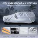 Multi-Layer Car Cover Custom Fit for Ford Bronco 4dr(2020-2026), 100% Waterproof All Weather for Automobiles, Gift with Towel, Heavy Duty Car Covers for Rain Sun UV Protection with Door Zipper
