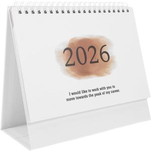 Small Desk Calendar 2026, Small Standing Flip Desk Calendar 2026: July 2025-December 2026, Monthly Planner For Scheduling, Organizing, Home & Office - Brown (Coffee)