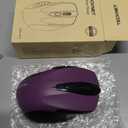 TECKNET Wireless Mouse, 2.4G Ergonomic Optical Mouse, Computer Mouse for Laptop, PC, Computer, Chromebook, Notebook, 6 Buttons, 24 Months Battery Life, 2600 DPI, 5 Adjustment Levels - Purple