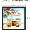 upsimples 12.5x12.5 Record Frame, Vinyl Frames for 12inch Album Cover, Wall Display for Home Decor, Black, 4 Pack