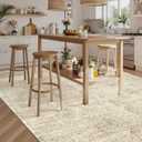 Soalmost Washable Area Rug 8x10 , Large Soft Rugs for Living Room Vintage 8x10 Area Rugs for Bedroom Dining Room Floral Non-Slip Thin Brown