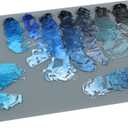 Grey Tempered Glass Palette 12x16 Tabletop Rectangle  Scratch-Resistant, Easy-to-Clean Artist Palette for Precise Color Mixing, Reduced Glare, Solvent-Resistant