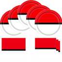 Cartoon Animation Birthday Party Supplies, 20 Plates and 20 Napkins, for Cartoon Ball Video Games Birthday Party Baby Shower Decorations
