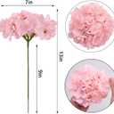 10Pcs Artificial Hydrangea Flowers Blush Heads Fake Hydrangea Silk Flowers for Wedding Centerpieces Bouquets DIY Floral Decor Home Decoration with Stems(VASE NOT Included) , Blue