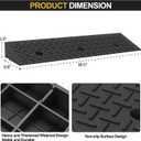 2 Pcs 3.9" Height Rubber Curb Ramp Threshold Ramps,3.9" H 38.5" L 9.5" W.Heavy Loading 3 Tons(6600 LB) Capacity,Car Slope for Driveway Dock Bike Vehicle Warehouse Motorcycle (3.9" H)