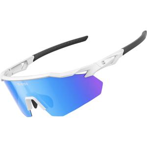 suoso Sports Cycling Sunglasses for Men: Lightweight UV Protection Polarized Sun Glasses for Youth Baseball Softball Running