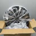 Hubcap Wheel Covers Replacement R16 Size Hub Caps Universal-Fit Steel Wheel Rim Cap ABS Tire Cover for Most Cars Trucks SUV Sedans -Set of 416-inchSilver-Black