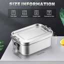 Umigy 6 Pcs Stainless Steel Bento Box 550ml Metal Lunch Box Food Storage Containers Metal Container, Lockable Clips to Leak Proof, Reusable Dishwasher Safe Lunch Snack Boxes for Work, School