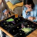 Playmat for MTG with Zones (2 Pack), Card Game Mat Non-Slip Rubber Base and Stitched, 24 x 14 inch TCG Play Mat for MTG and Other Card Games, Cute Magic Frog