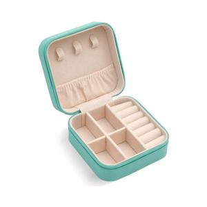 Mini Jewelry Travel Case, Small Portable Jewellry Organizer Box Portable Display Storage Box for Rings Earrings Necklaces, Gifts for Girl, Women, Wedding, Birthday,New Year,Christmas Gifts (Blue)