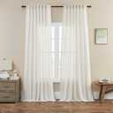 XiDi Boho Curtains Light Filtering Linen Curtains 84 Inch Length 2 Panels for Bedroom Living Room, Bohemian Stripe Vintage Window Drapes Semi-Blackout Textured Cortinas para Cuarto,W52 x L84