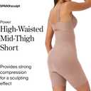 SPANX SPANXsculpt Power Series High-Waisted Mid-Thigh Short - Lightweight, All-Day Comfort - Core Control Shapewear (Large, Cafe Au Lait)