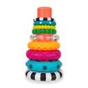 Sassy Stacks of Circles Stacking Ring STEM Learning Toy, Age 6+ Months, Multi, 9 Piece Set