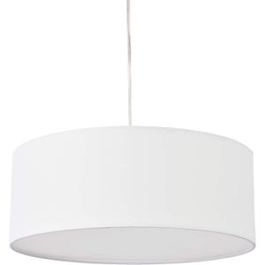 Modern 3-Light White Drum Pendant Light Fixture, 16''Nickel Fabric Shade, Acrylic Diffuser,Hanging Ceiling Lights,Simple Mid-Century Chandelier for Entryway,Hallway,Dining Room,Bedroomand Foyer