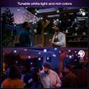 Philips Hue Festavia Globe Outdoor String Lights, White and Color Ambiance, 91ft, 32 Bulbs, Dimmable, Control with Hue App, Compatible with Alexa, Google Assistant, Apple Home